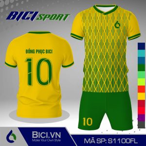 Đồ thể thao vàng cúc phối hoa văn màu cool
